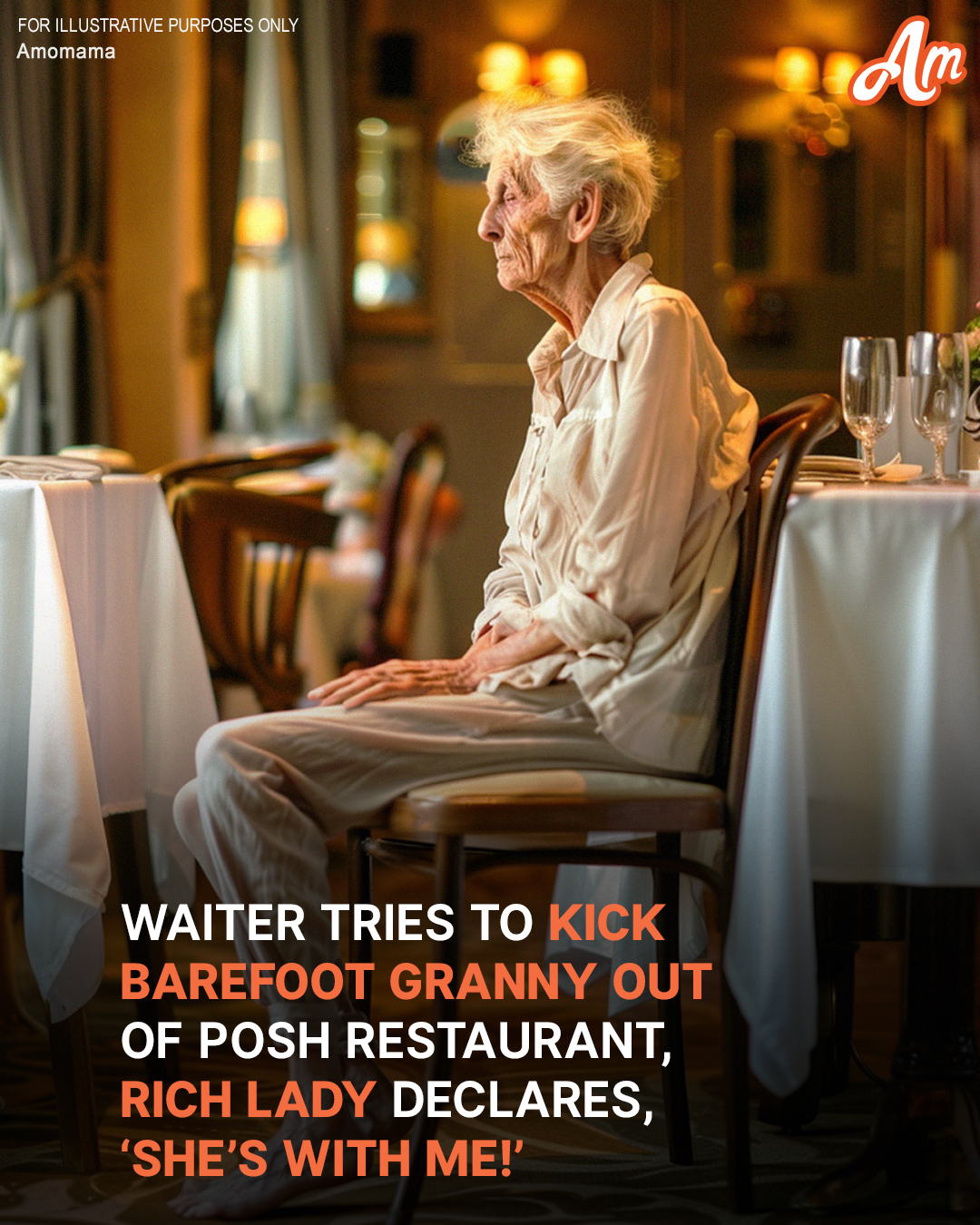 Waiter Tries to Kick Barefoot Granny Out of Posh Restaurant, Rich Lady Declares ‘She’s with Me!’ – Story of the Day